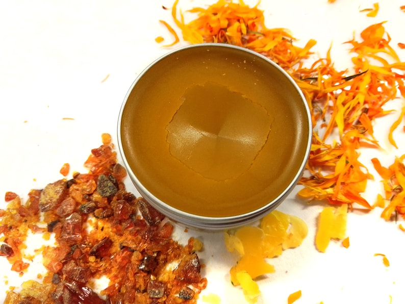 Pure Calendula Salve: .5 or 1 fl oz organically homegrown flowers, handmade all natural topical remedy Calendula officinalis image 2