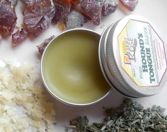 Pure Hound's Tongue Leaf Salve: .5 or 1 fl oz - comfrey, herbal ingredients, handmade all natural topical remedy - Cynoglossum Officinale