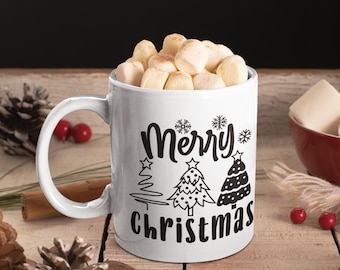 Taza de Feliz Navidad, Taza de Café Navideña, Árbol de Navidad