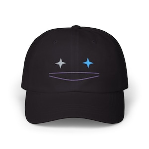 Classic Dad Cap with Sparkling Smile Design, Casual Baseball Hat, Gift for Dads, Summer Accessorie, Unisex Cap, Everyday Wear, Unique design