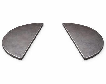 Half-Moon Heat Deflectors 1/4" Steel Food Safe - Minnesota Mom Made