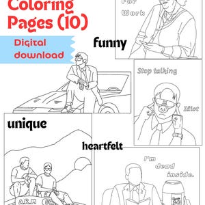オフィスぬりえページ/ブックユニークパック10/ページ/Livre de coloriage The Office pack of 10 - デジタル製品