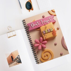 Don't Forget Week Spiral Notebook | Ruled Line, Floral Pastel Planner