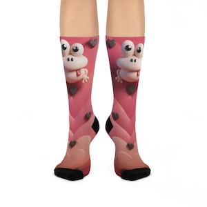 Cute Hearts Cushioned Crew Socks