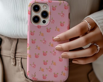 Light Pink Rose iPhone MagSafe Case: Floral Coquette Design