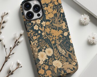 William Morris Floral Phone Case, Summer Wildflower Art for iPhone, Samsung, Pixel