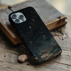 Stjärnor och moln natt mobilskal för iPhone, Samsung, Pixel