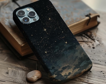 Stars and Clouds Night Phone Case for iPhone, Samsung, Pixel