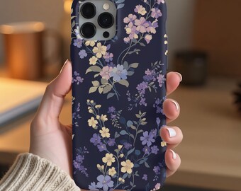 MagSafe Purple Wildflower Phone Case, William Morris Style for iPhone 17 16 15 14