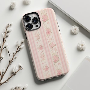 Funda para teléfono con diseño floral ruborizado, inspirada en Love Shack, para iPhone, Galaxy y Pixel.