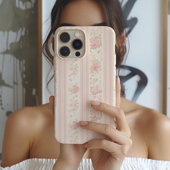 Blushing Floral Phone Case, Love Shack Fancy Inspired Design for iPhone, Galaxy, Pixel