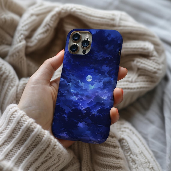 Midnight Sky Phone Case, Full Moon MagSafe for iPhone 17 16 15 14