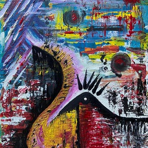 Griffin : Acrylique sur toile fait main, art italien, art contemporain peinture faite main, original, art moderne