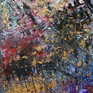 Printemps : Acrylique sur toile fait main, art italien, art contemporain, peinture faite main, original, art moderne
