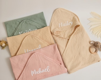 Toalla con capucha personalizada para bebé, toalla con capucha para niño pequeño, toalla de baño personalizada para bebé, toalla infantil de algodón orgánico suave, regalo para recién nacido, idea de regalo para bebé