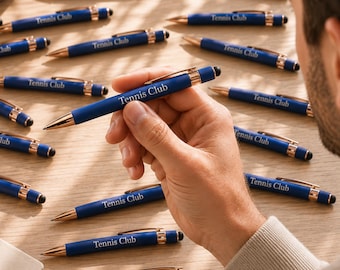 Bolígrafos personalizados al por mayor / Bolígrafos con puntero táctil grabados a medida para bodas, conferencias, ferias comerciales, escuelas y eventos corporativos.