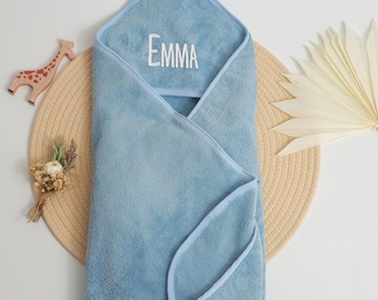 Personalized Hooded Towel for Baby, Embroidery Baby Name Bath Towel, Baby Shower Gift for Boy or Girl, Custom Newborn Gift, Useful Baby Gift