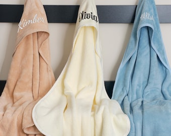 Toalla con capucha personalizada para bebé con nombre, toalla con capucha para niño pequeño, recuerdo personalizado, regalo de primer cumpleaños, regalo de recién nacido, regalo de bautismo, regalo de bebé