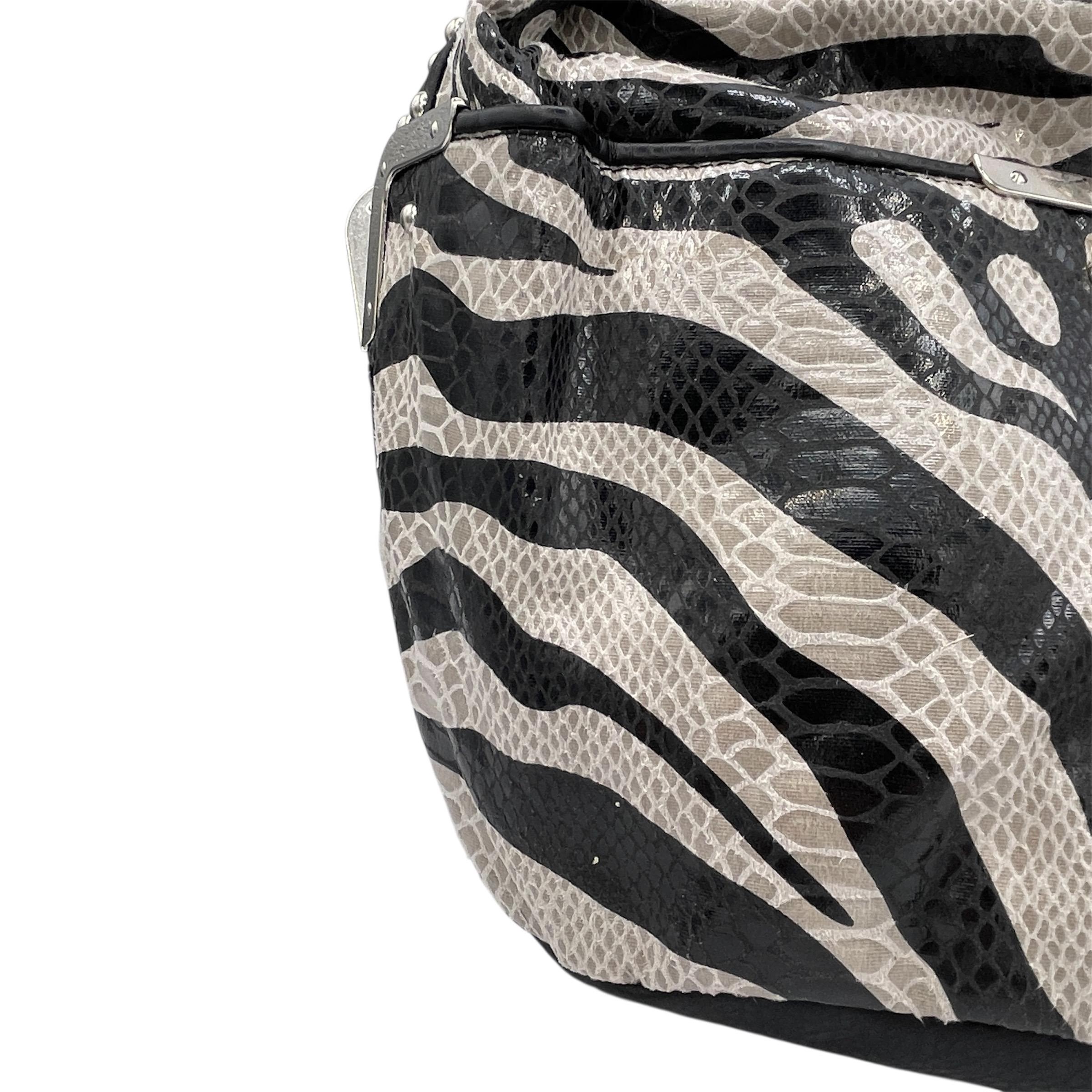 Y2K‎ Braciano Black Furry Zebra Print Hobo Bag Shoulder Bag Braciano Black Furry Zebra Print Hobo Bag Shoulder Bag Handbag main image 3