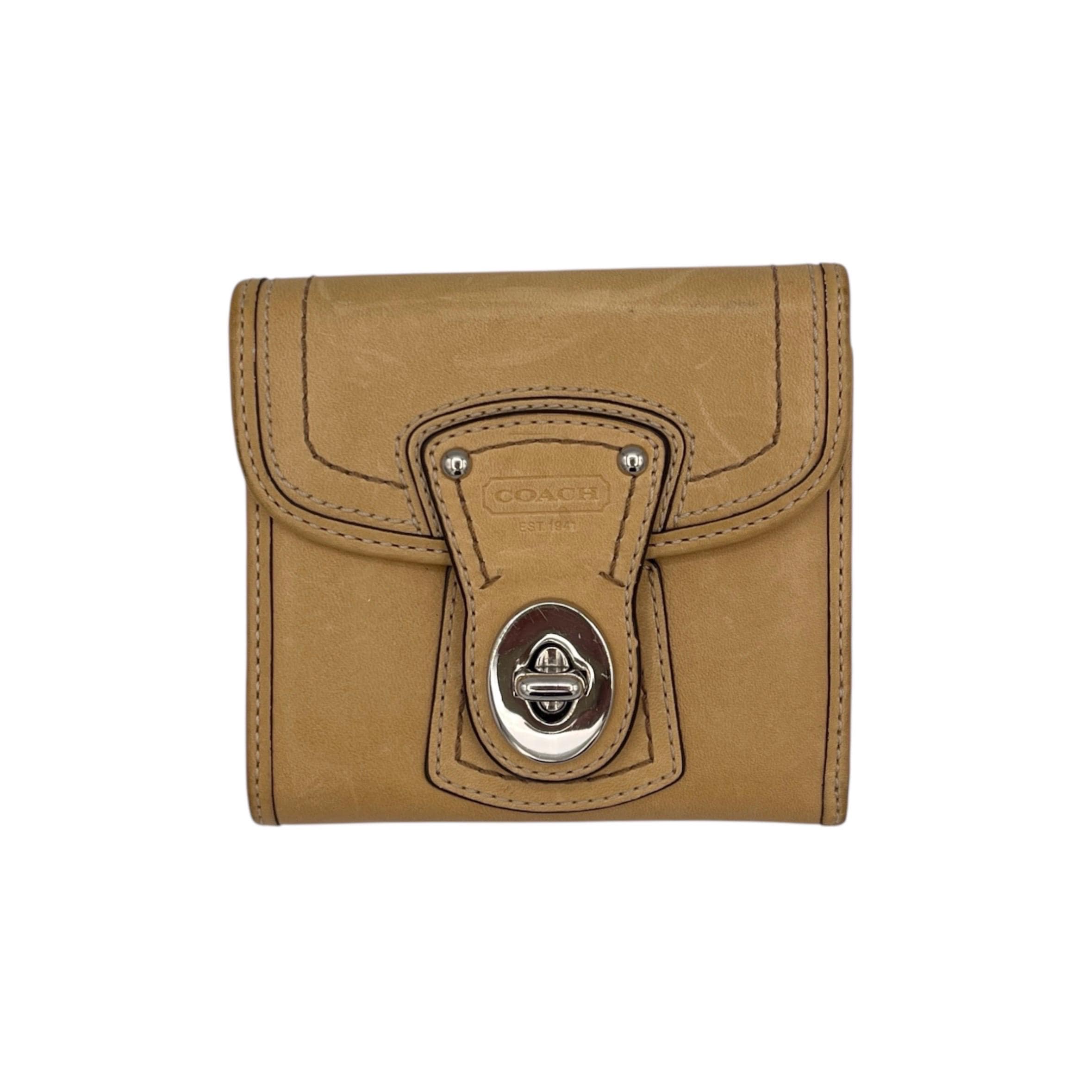 New Coach Legacy Turnlock Camel Tan French Framed Wallet - Etsy