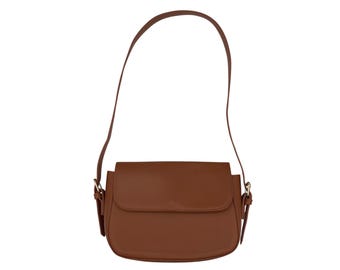 Vintage Fossil Brown Monogram Canvas & Leather Shoulder Bag  display picture 3