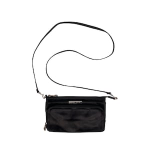 Y2K Relic Black Mini Crossbody Bag with Silver Hardware