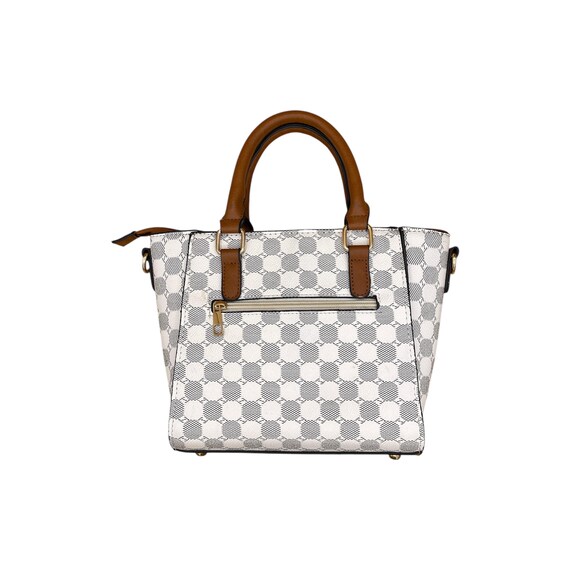 Chic Structured Checkered Pattern Top Handle Hand… - image 2