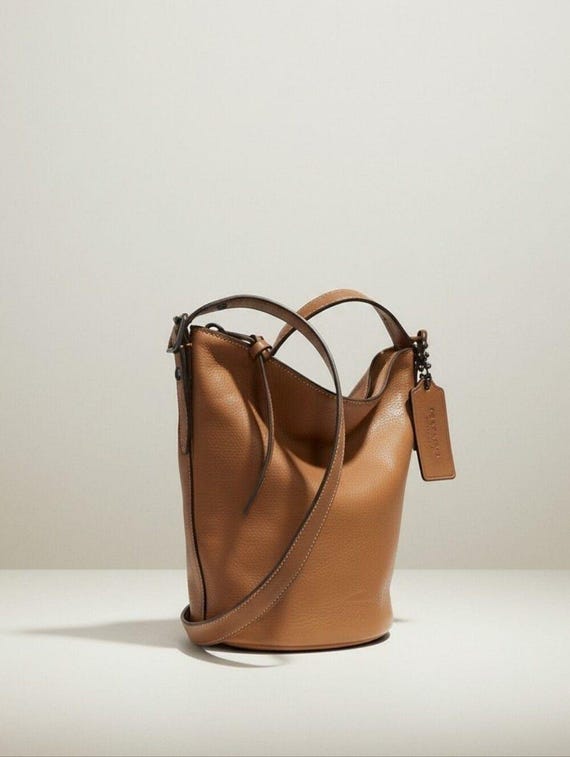 Vintage Coach Leather Mini Bleeker Duffle Bucket Bag Purse in
