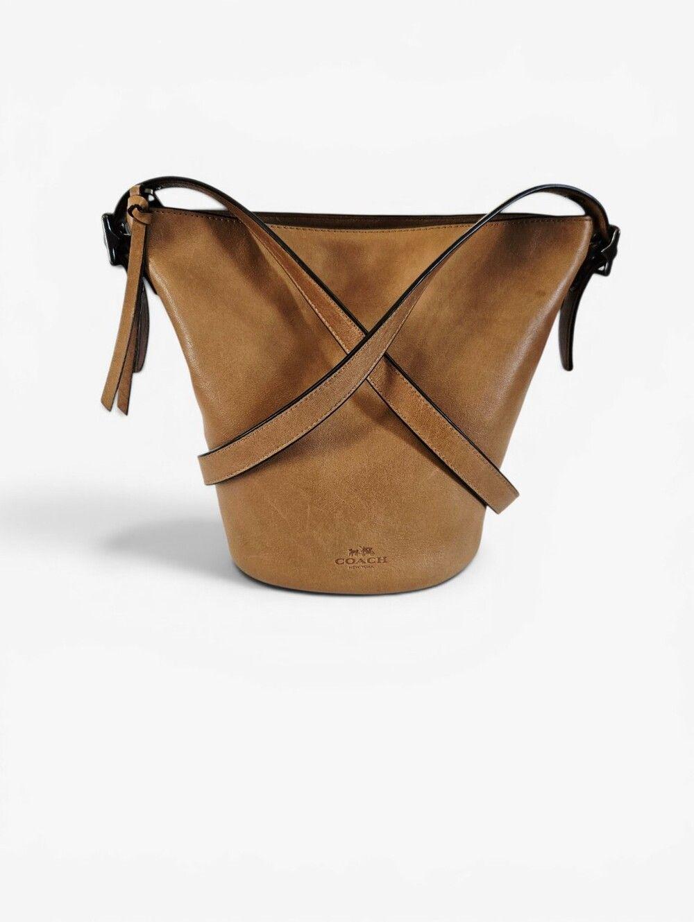 Vintage Coach Leather Mini Bleeker Duffle Bucket Bag Purse in