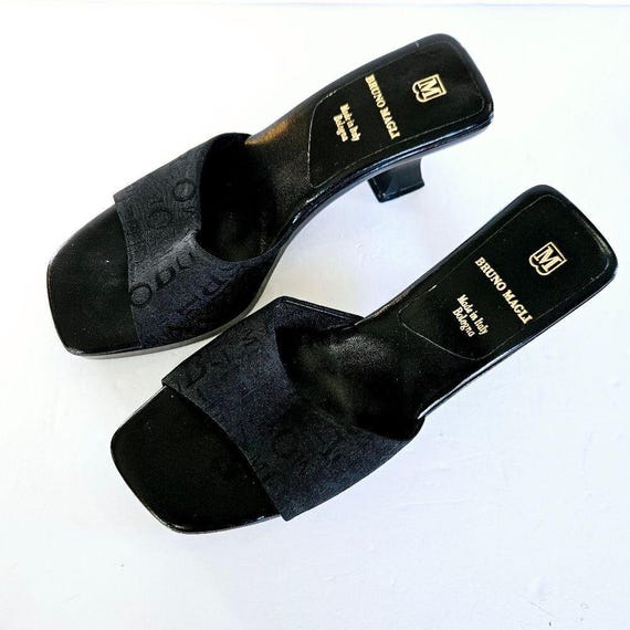 Bruno Magli Black Minimalist Sandals Fina Single Band Sandal – Bruno Magli main image 4