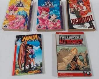 Lote de manga Cómics japoneses e ingleses Full Metal Alchemist Ninja Highschool