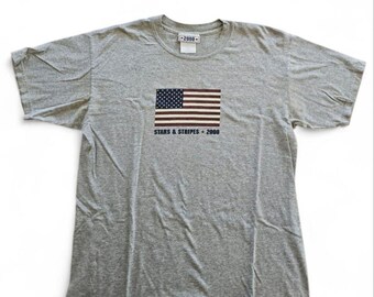 Vintage Millennium Stars &stripes 2000 American Flag USA Graphic
