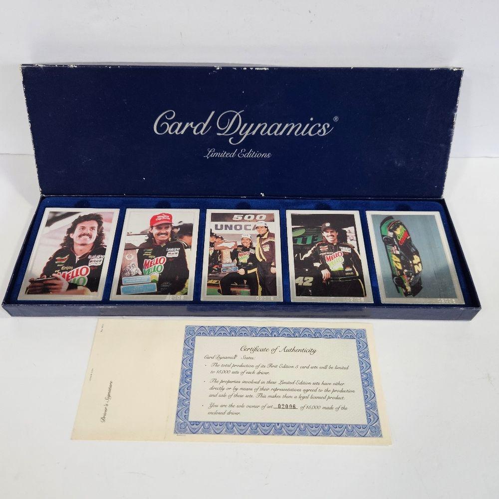 card dynamics limited editions Card Dynamics Kyle Petty Mello Yellow Aluminum Limited Edition Nascar 5 Card  Set