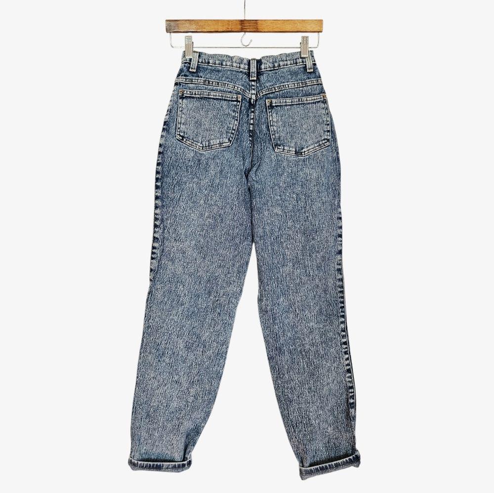 Vintage Sasson 1980's Pinch Waist High Rise Acid Wash Tapered Leg