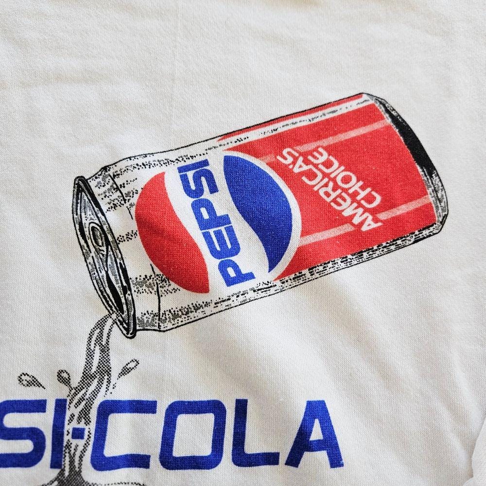 Vintage 80s Official Pepsi Cola Merchandise Retro Pullover 