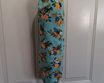 BIRDS AND FLOWERS plastic bag holder, organizer, fabric bag holder