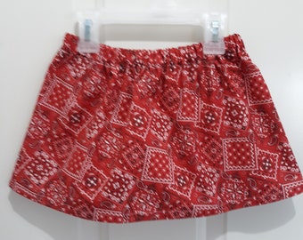 Girls twirl RED BANDANA skirt 0-3 months to 10 years