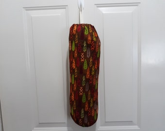 FALL FEATHERS plastic bag holder, organizer, fabric bag holder