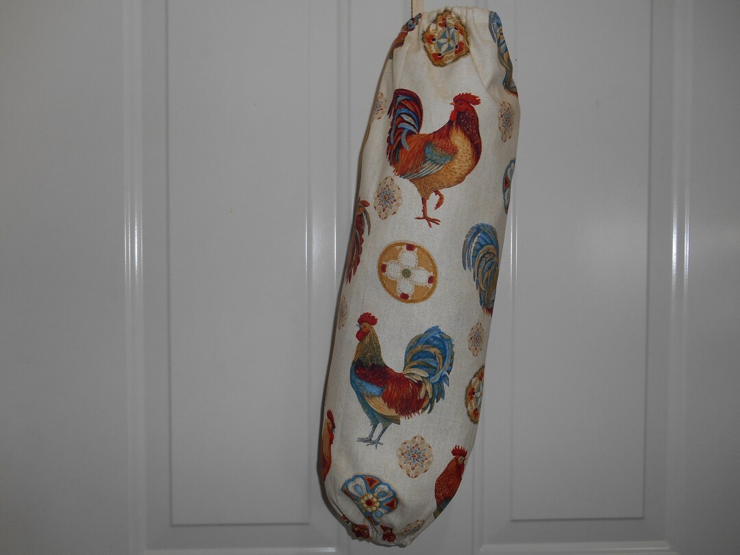 Rooster Chicken Plastic Bag Holder, Organizer, Fabric Bag Holder Etsy