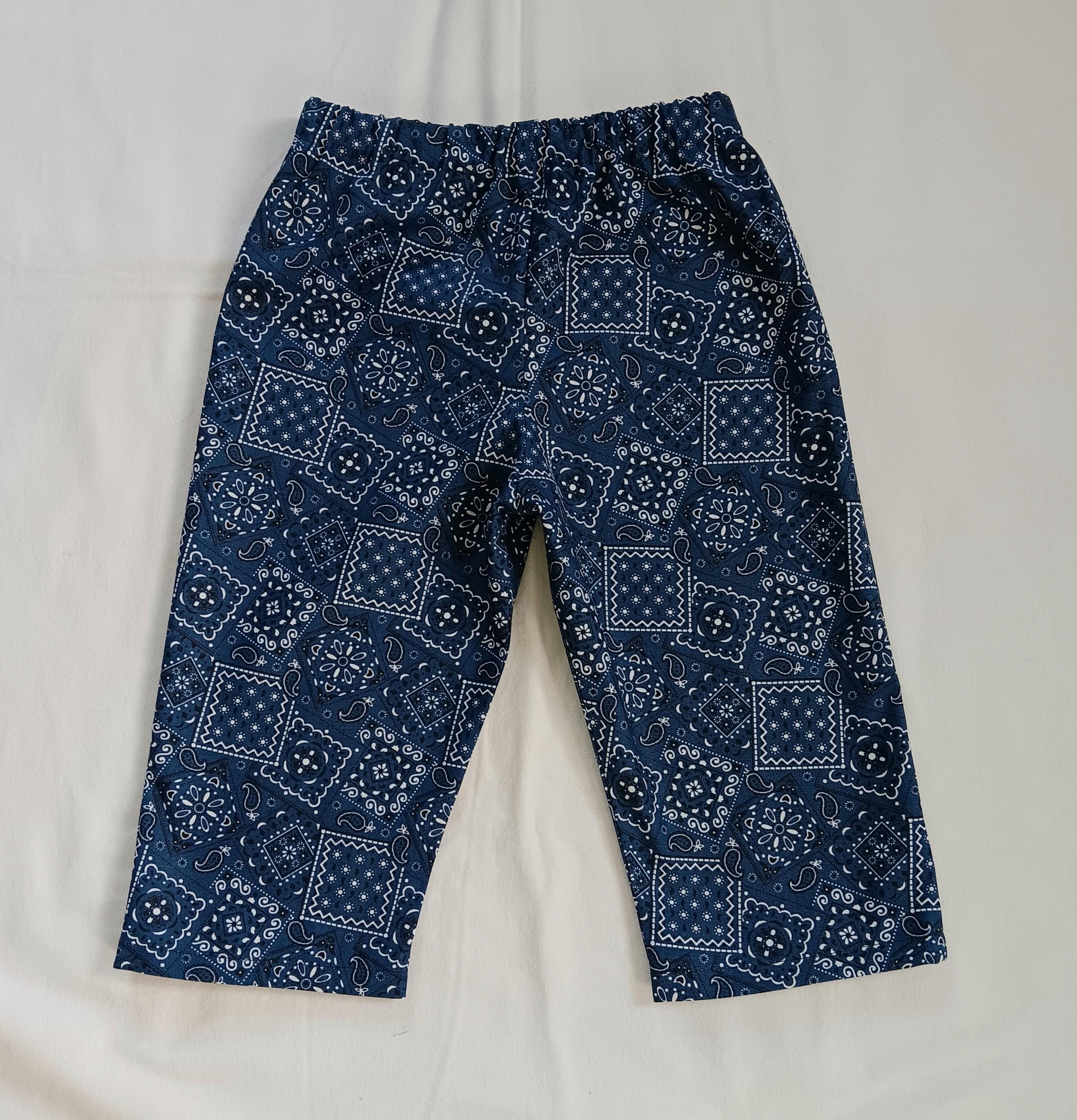 Little Boys or Girls Bandana Cotton Pants in Variety of 