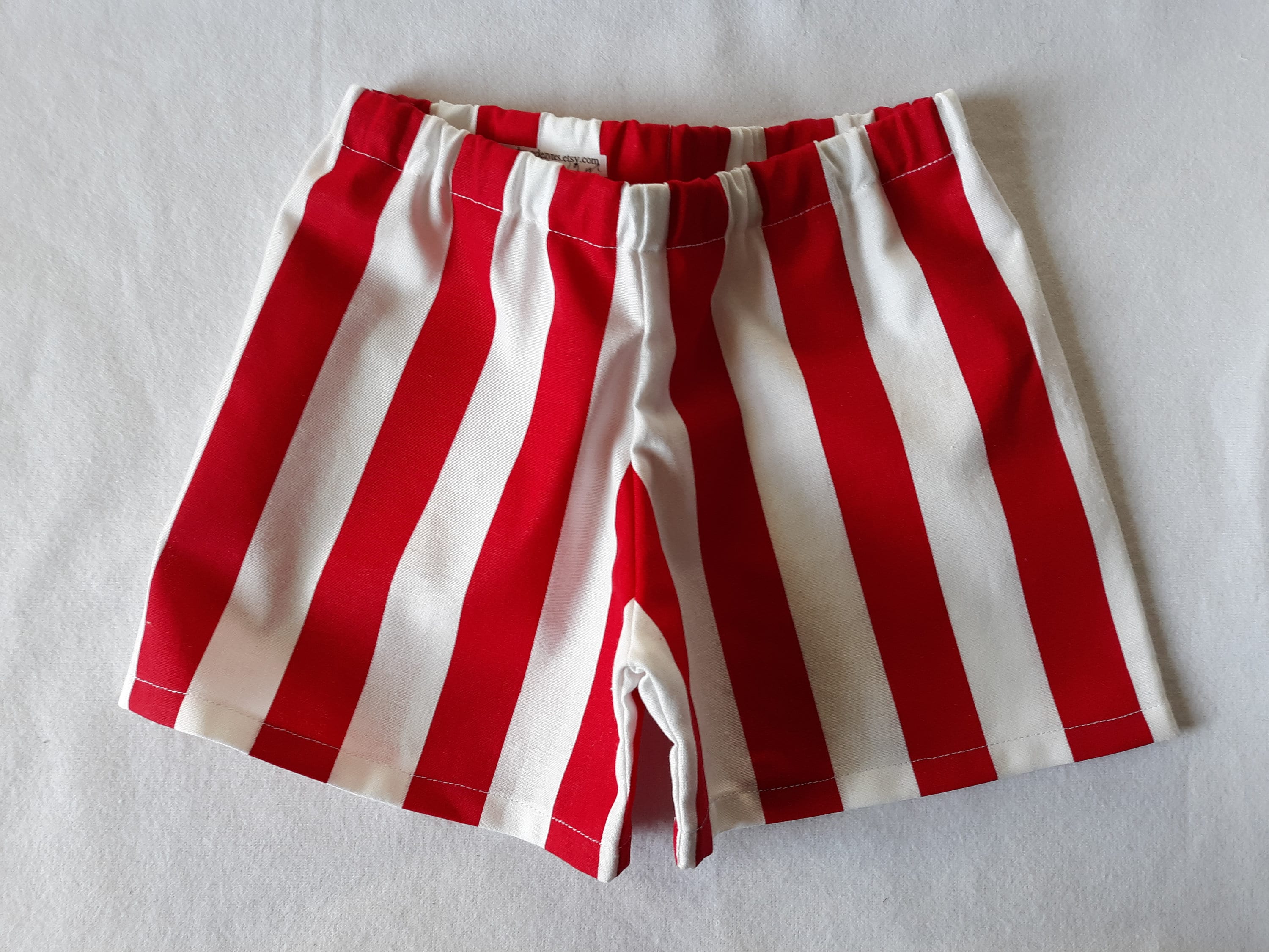 Red Stripe Shorts - Etsy