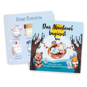 Memory album for boys, baby diary, baby album my first year, key data, 56 pages