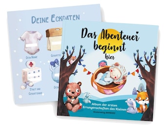 Memory album for boys, baby diary, baby album my first year, key data, 56 pages