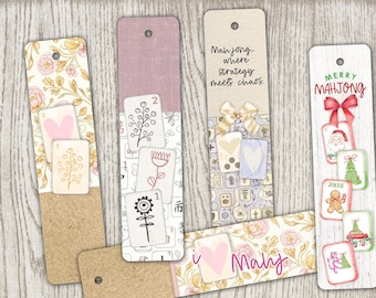 5 Design di segnalibri MAHJONG LOVER • Mahjong Club • Download digitale File di sublimazione png
