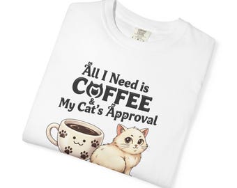 Cats and Generation X Tee for Cat Lovers Cat Owner T-Shirt Cat Mom Gift Cat Dad Gift for Proud Cat Lover Unisex Garment-Dyed T-shirt 2F00199