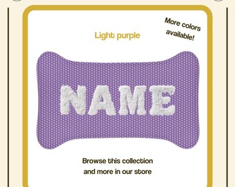 Custom Bone Shaped Dog Feeding Mat Non-Slip Food Mat with Name for Dogs Ideal Gift for Dog Lovers Gift for New Pet Parents Placemat for Dog