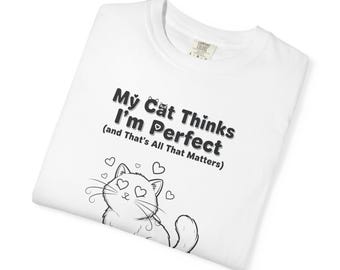 Cats and Gen Y Tee for Cat Lovers Cat Owner T-Shirt Cat Mom Gift Cat Dad Gift Tee for Millennial Tee Unisex Garment-Dyed T-shirt 2F00198