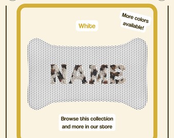 Custom Name Dog Food Mat Bone Shaped Non-Slip Feeding Mat with Name for Black White Brown Dog Gift for Dog Lovers Gift for Dog Parents