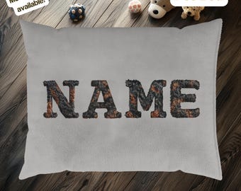 Personalized Dog Bed with Name Custom Cat Bed Custom Black Tan Dog Bed Soft Washable Cushion Gift for Dog Lovers New Puppy Bedding Black Tan