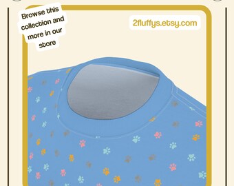 Dog Paw T Shirt for Pet Lovers Cat Paw Shirt for Animal Lovers Unisex Paw Print Tee Perfect Gift for Dog Mom Cat Dad Pet Owner Tee